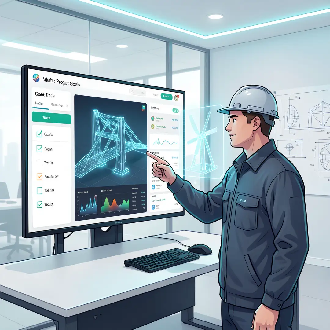 Step 3: Illustration for step: Set clear goals related to How Digital Twins Are Used in Modern Engineering, 